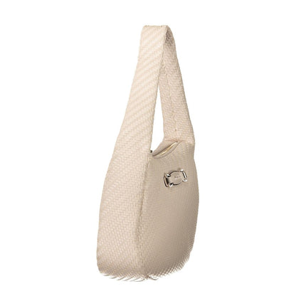 Guess Jeans Pink Polyethylene Women Handbag with contrasting details and zip closure, side view showcasing texture.