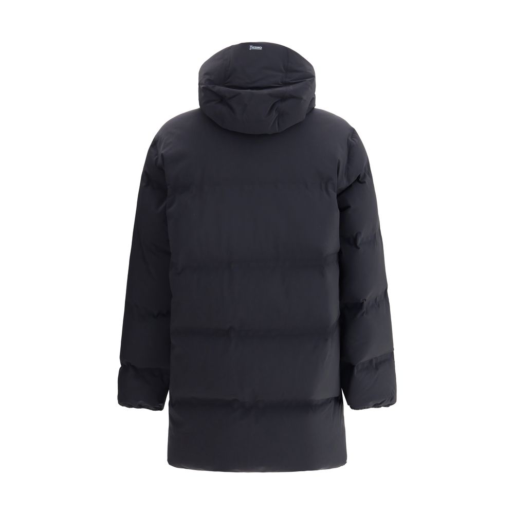 Herno Black Polyester Coat