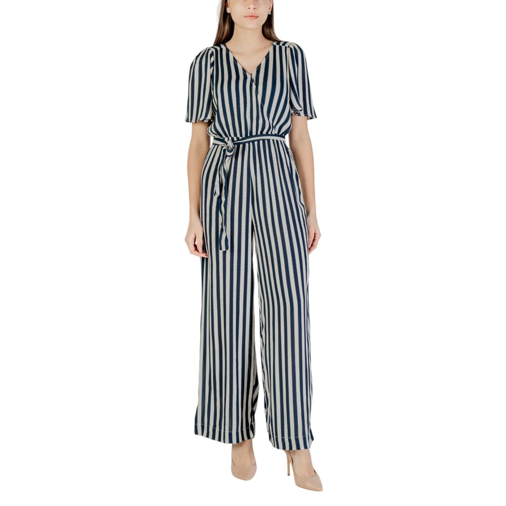 ICHI Blue Viscose Jumpsuit