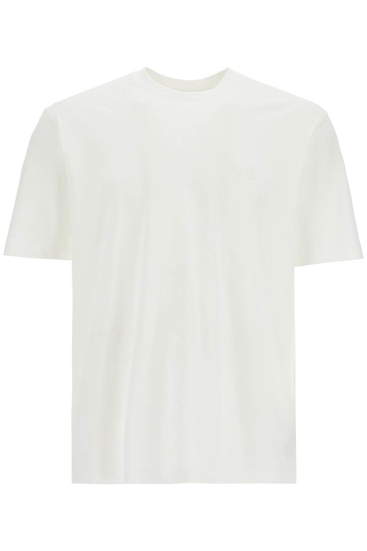 Y-3 white cotton t-shirt with wide neckline Topwear Y-3 Beige