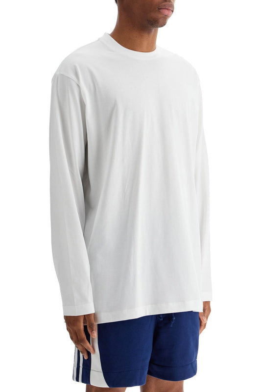 Y-3 white cotton t-shirt with graphic print Topwear Y-3 Light Gray