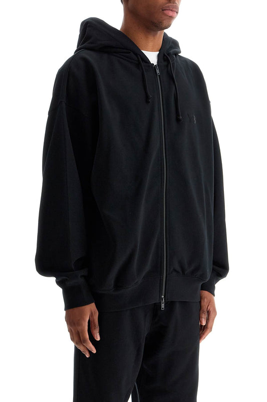 Y-3 black cotton zip hoodie Topwear Y-3 Black