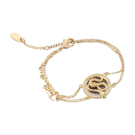 JUST CAVALLI JEWELS JEWELRY Mod. JCBR01313200 gold bracelet with snake design