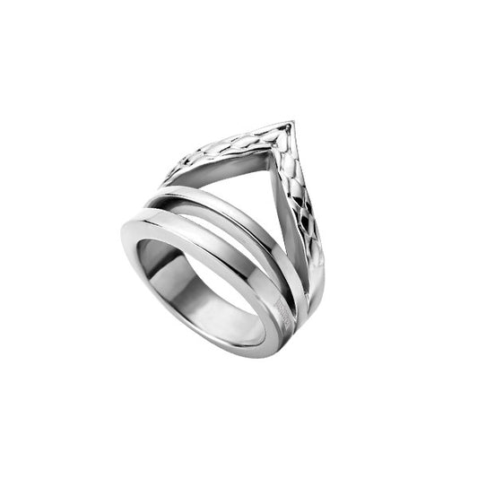 JUST CAVALLI JEWELS JEWELRY Mod. JCRG00110108 geometric silver ring design