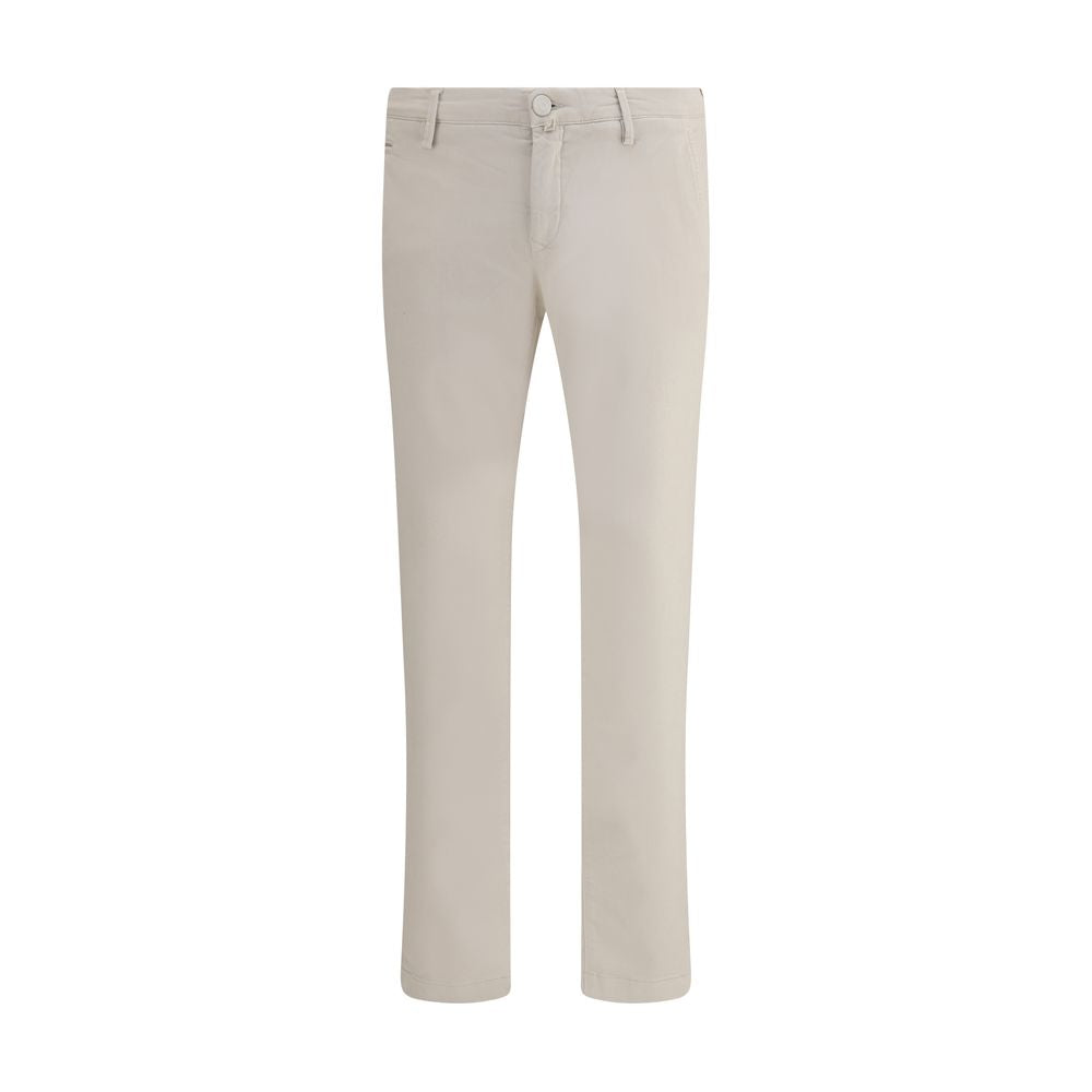 Jacob Cohen Beige Cotton Casual Pants with slim fit and classic design ideal for versatile formal or casual looks.