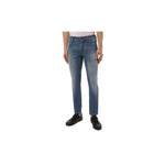 Jacob Cohen Blue Cotton Men Jeans with Stretch Fit and Embroidered Detail, showcasing Italian craftsmanship and urban style.