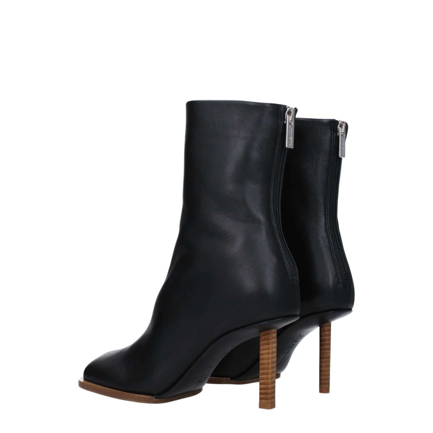 Jacquemus Black Leather Ankle Boots