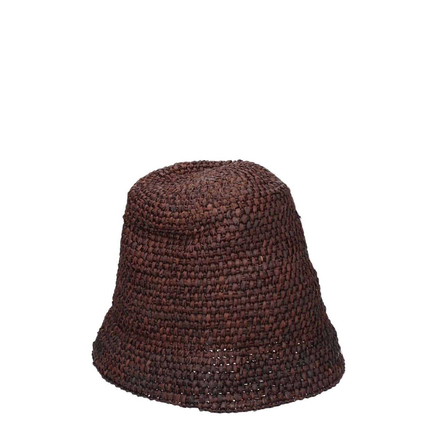 Jacquemus Brown Raffia Bucket Hat made from 100% raphia with front logo, casual style, color variations, MPN 235AC4505046850.