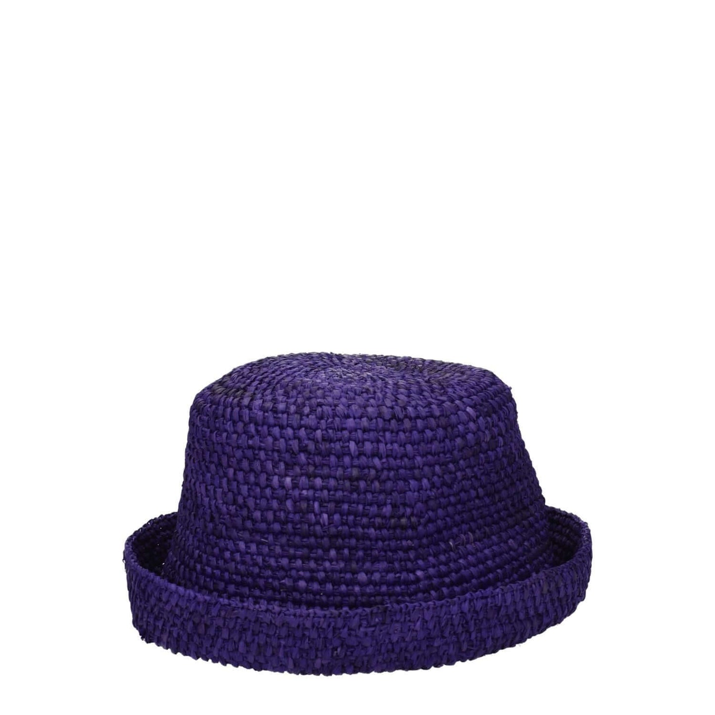 Jacquemus Purple Raffia Hat with front logo, casual style, made from 100% raffia in violet. Product code: F76831, MPN: 235AC4505046650.