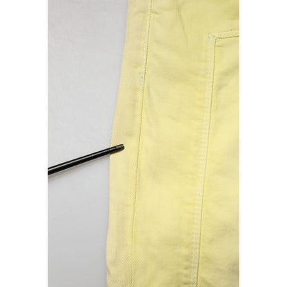 Jeckerson Yellow Mid Waist Straight Fit Men Denim Trouser Jeans