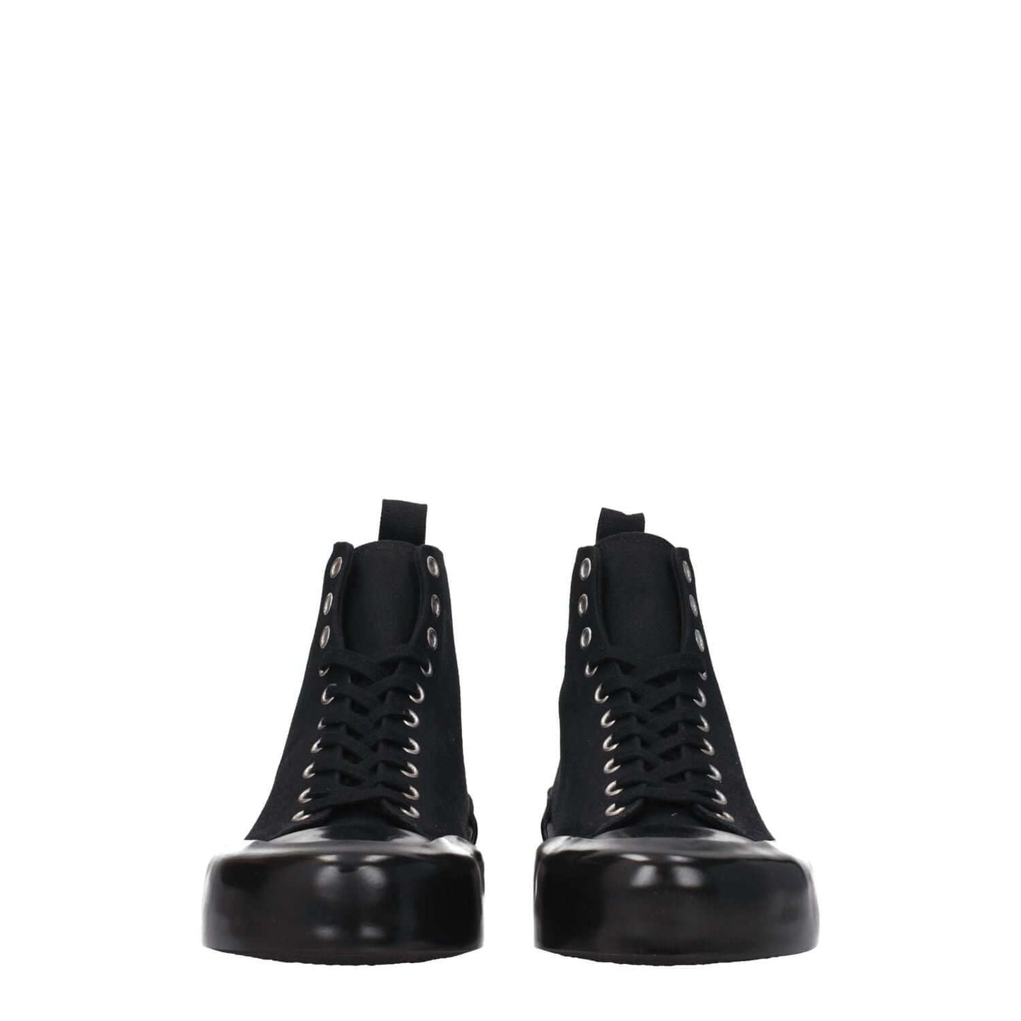 Jil Sander Black Fabric High Top Sneakers