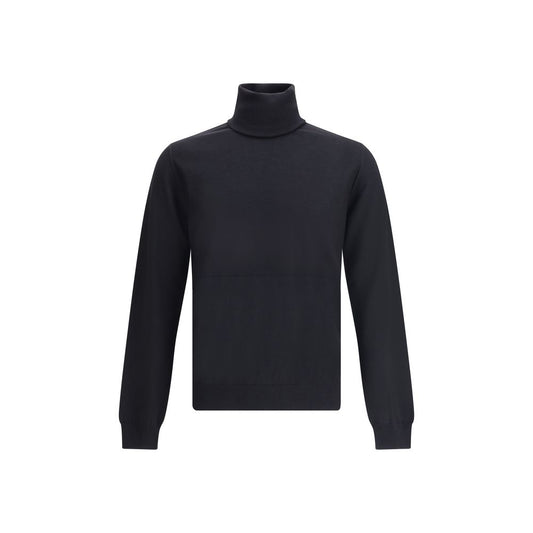 Jil Sander Black Fleece Wool Sweatshirt