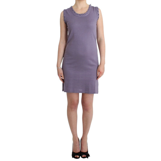 John Galliano Purple cotton jersey dress