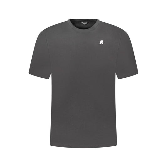 K-WAY Black Cotton Men T-Shirt with minimalistic design and logo, perfect for a modern wardrobe. Made in TR.