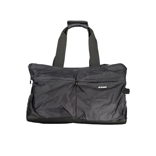 K-WAY Black Polyester Luggage And Travel bag with 2 shoulder handles, 3 external pockets, zip closure and logo