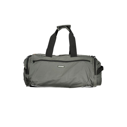 K-WAY Green Polyamide Luggage And Travel with adjustable shoulder strap, multiple pockets, and zip closure.