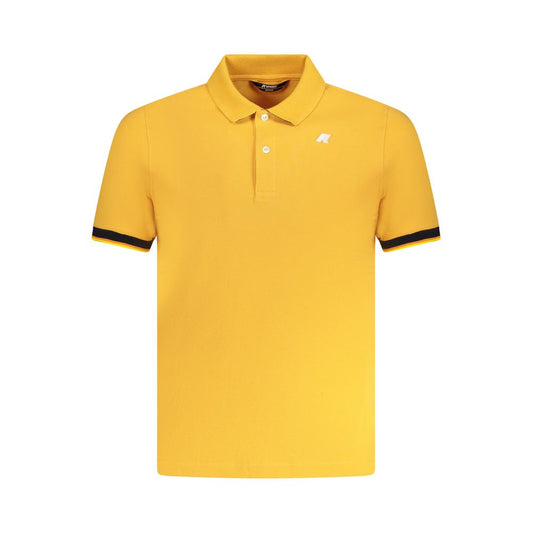 K-WAY Orange Cotton Polo Shirt with short sleeves, 2 buttons, contrasting details, and logo application. Stylish and comfortable.