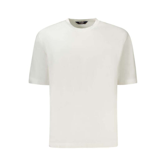 K-WAY White Cotton Sweater - short-sleeved crew neck T-shirt with logo