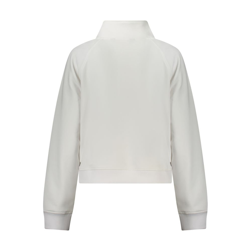 K-WAY White Polyester Women Sweater - back view, showcasing chic design and bold style for urban adventures.