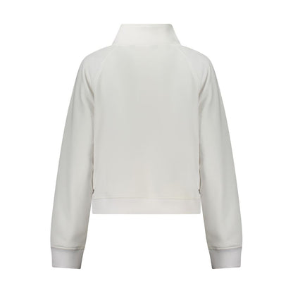 K-WAY White Polyester Women Sweater - back view, showcasing chic design and bold style for urban adventures.