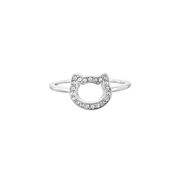 KARL LAGERFELD JEWELS JEWELRY Mod. 5483546 cat-shaped ring with crystals