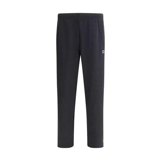 Kenzo Black Polyester Joggers with elastic waistband and logo flower, ideal for casual sporty look, AW25 collection.