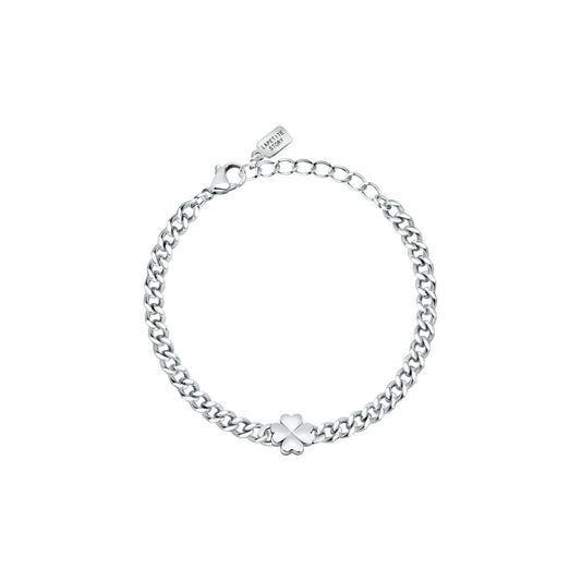Silver bracelet from LA PETITE STORY JEWELRY Mod. LPS05ARR78 with chain links and heart accent.