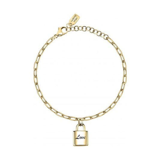 LA PETITE STORY JEWELRY Mod. LPS05ASD18 gold bracelet with love padlock charm