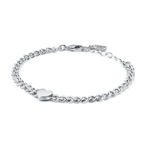 Silver bracelet with a heart charm from LA PETITE STORY JEWELRY Mod. LPS05ASD38
