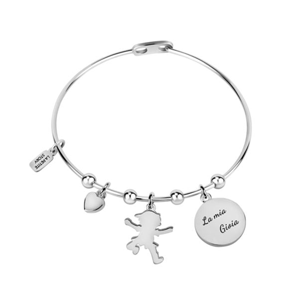 LA PETITE STORY JEWELRY Mod. LPS05ASF04 silver bracelet with engraved charms