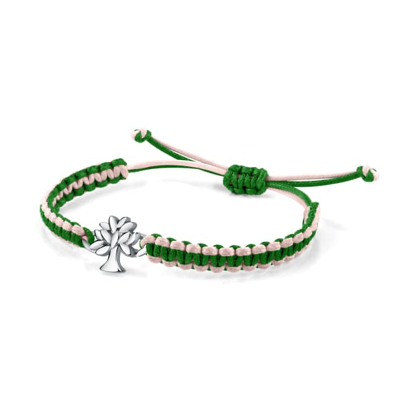 LA PETITE STORY JEWELRY Mod. LPS05ASF60 green and white friendship bracelet with clover charm
