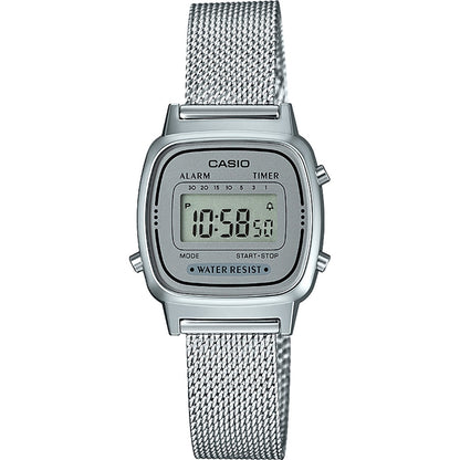 CASIO VINTAGE Mod. ICONIC MINI STEEL SILVER MESH