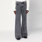 Basketcase Gallery Wide-leg black washed jeans LAXBDE/Q_BASKG-FB_310