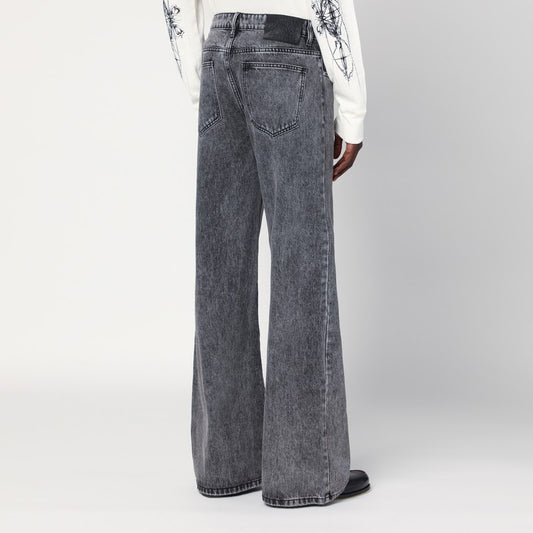 Basketcase Gallery Wide-leg black washed jeans LAXBDE/Q_BASKG-FB_310