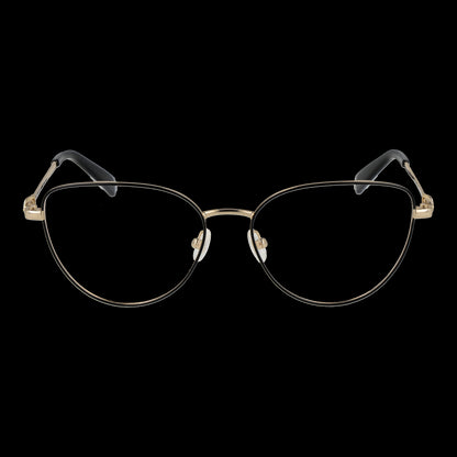 LONGCHAMP MOD. LO2158 54728 eyeglasses for ladies, front view against black background, elegant design, lightweight frame.