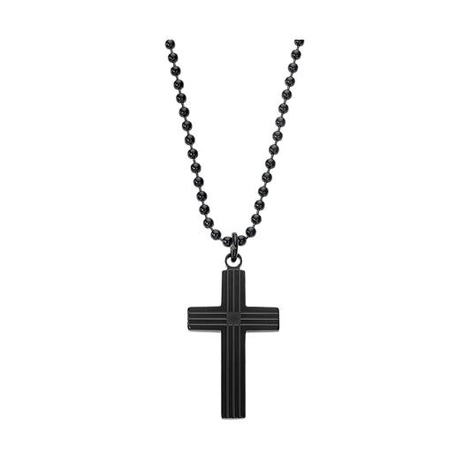 LOTUS JEWELS JEWELRY Mod. LS2371-1/1 black cross necklace