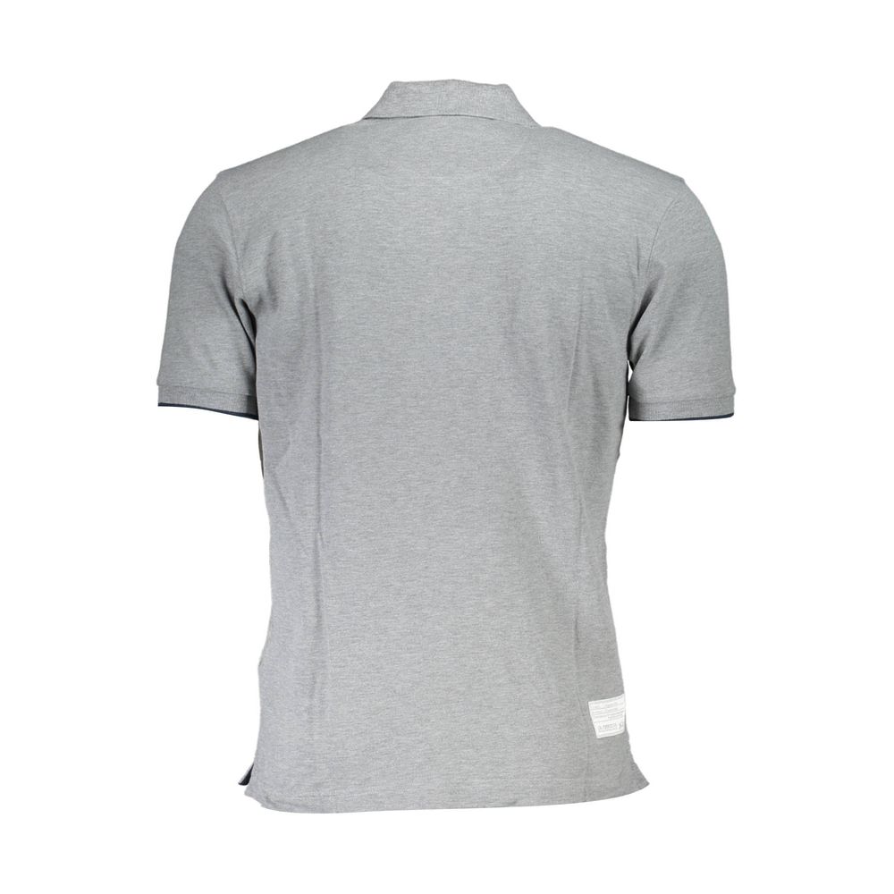 Back view of La Martina Brown Cotton Men Polo Shirt showcasing sporty elegance and comfort.
