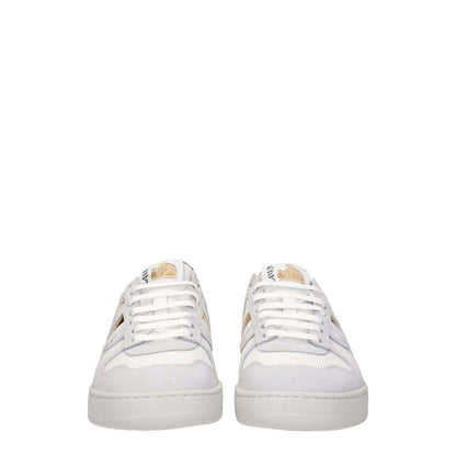 Lanvin White Fabric Low Top Sneakers
