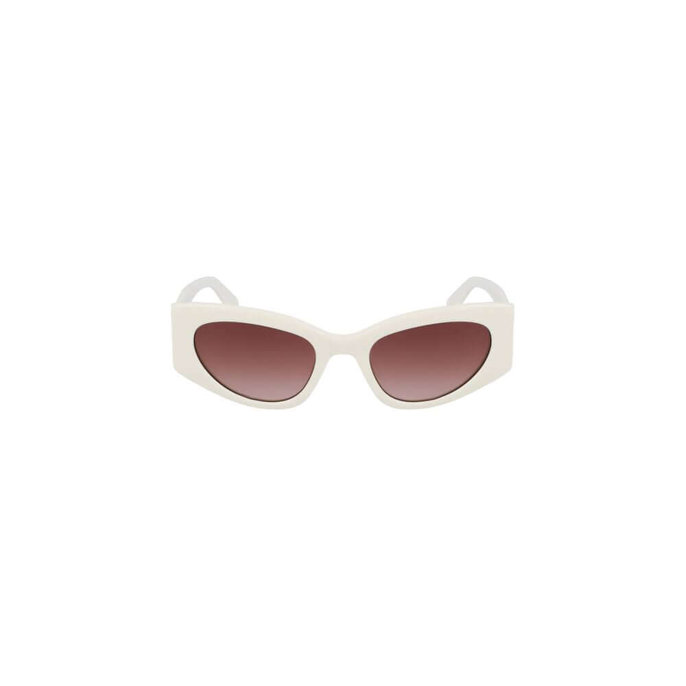 Liu Jo White Acetate Women Sunglasses with brown tinted lenses offering style and UV protection.