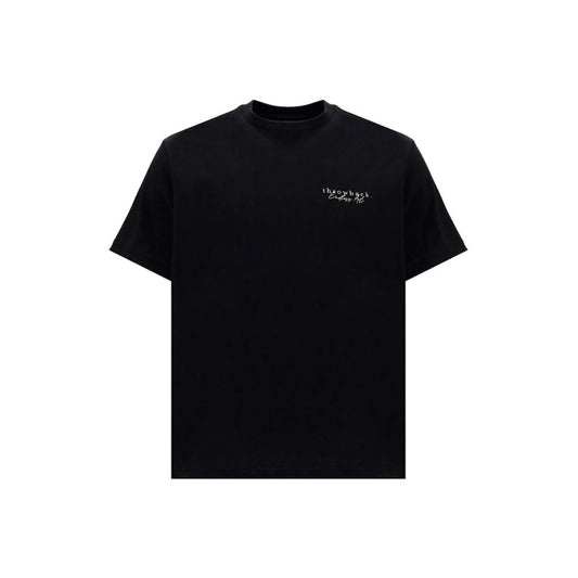 Loulou De Saison Black Wool Sweatshirt with crew neck, long sleeves, and gold detail creating draped effect. AW25 regular fit.