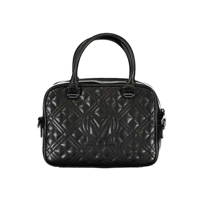 Love Moschino Black Polyethylene Handbag with two handles and adjustable strap