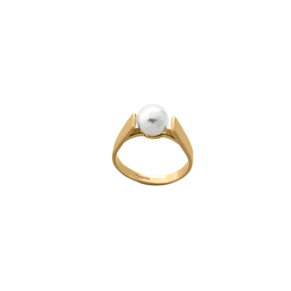 Gold ring with pearl - MAJORICA JEWELRY Mod. 00199.01.1.913.700.1