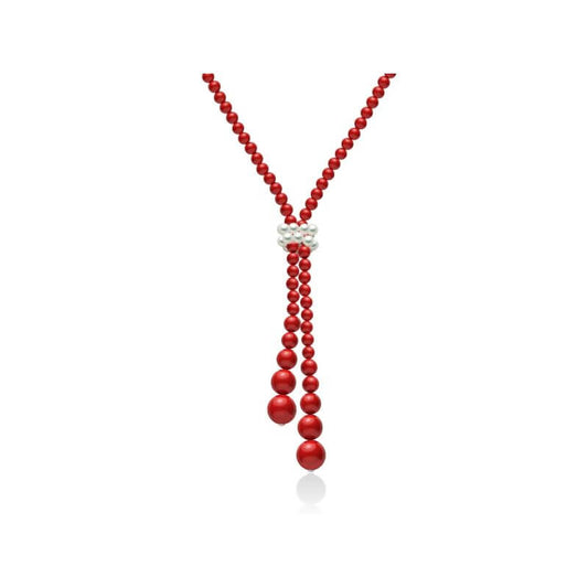 MILUNA Mod. CLD3658 red beaded necklace with elegant design