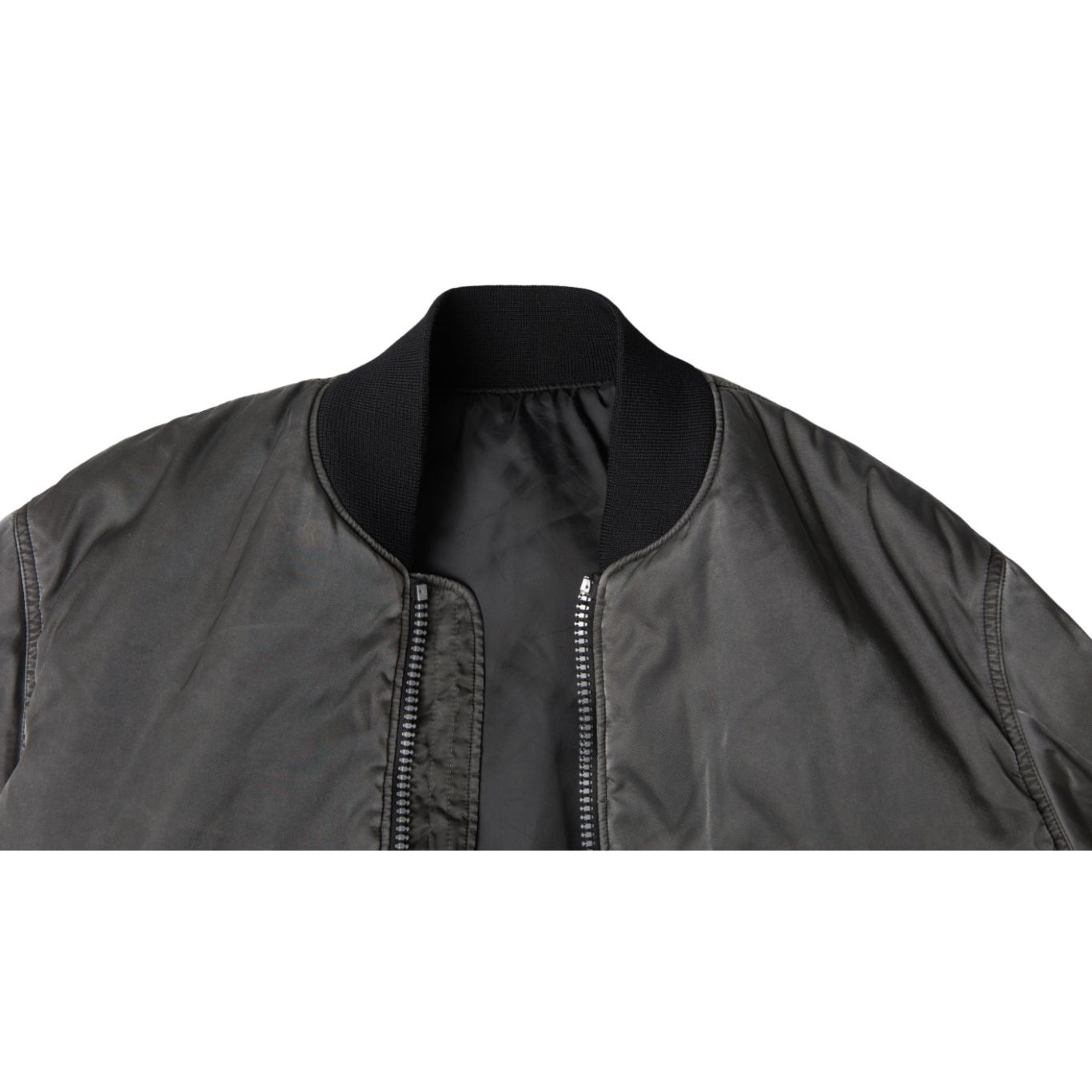 MM6 Maison Margiela Gray Bomber Zipper Pocket Sleeves Jacket