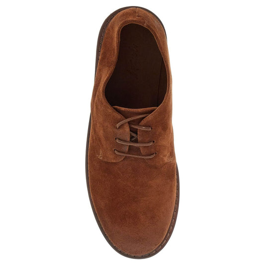 Marsell suede leather lace-up derby shoes with Lace-ups Marsell Saddle Brown