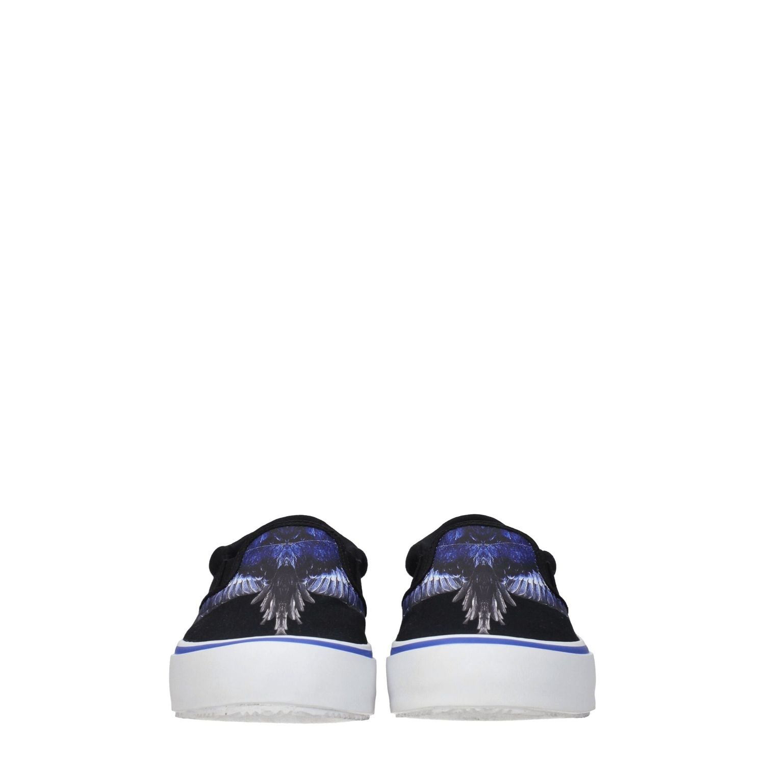 Marcelo Burlon Black Fabric Slip-On Loafers