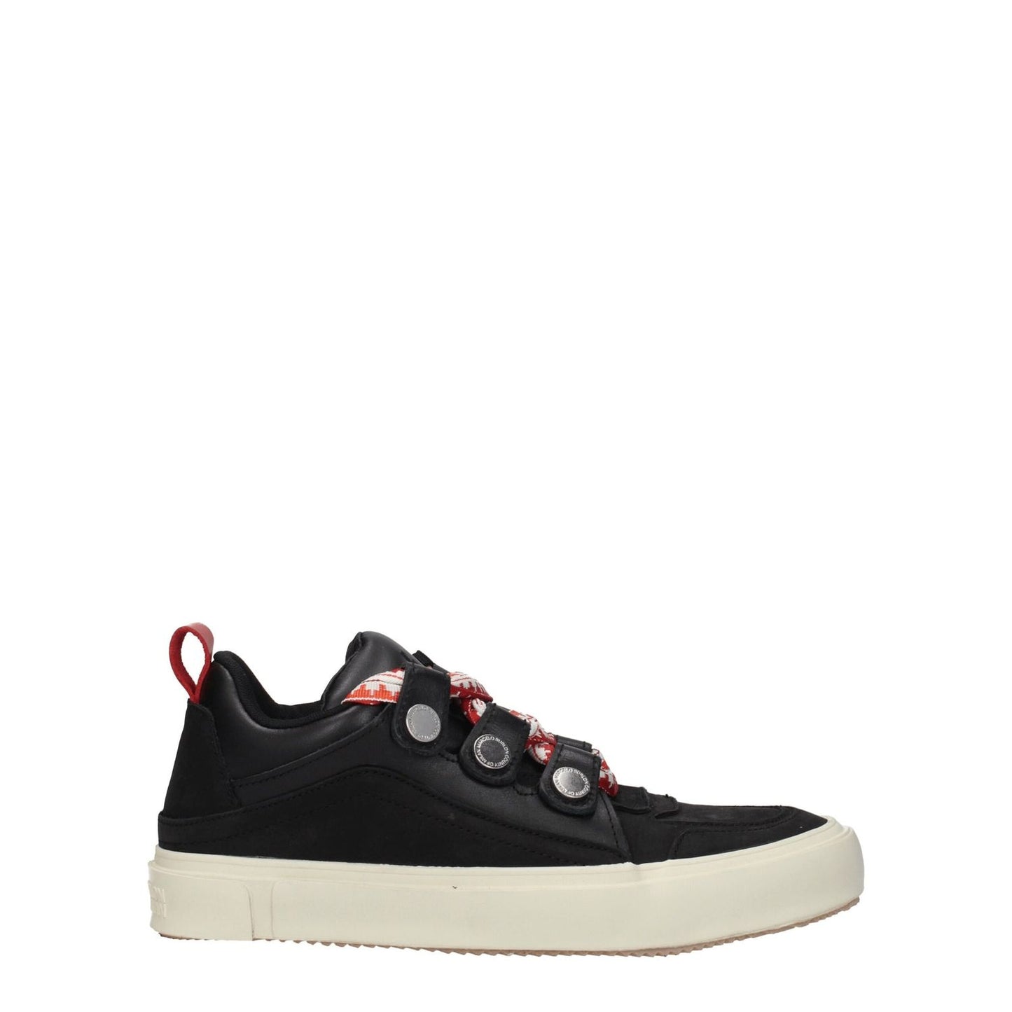 Marcelo Burlon Black Leather Low Top Sneakers