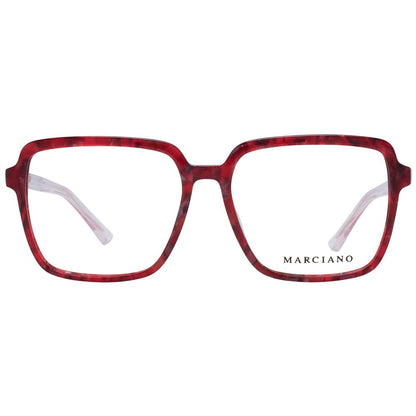 Marciano by Guess Burgundy Plastic Glasses (Frames), square full-rim design with branded case, size 54-15-140 for women