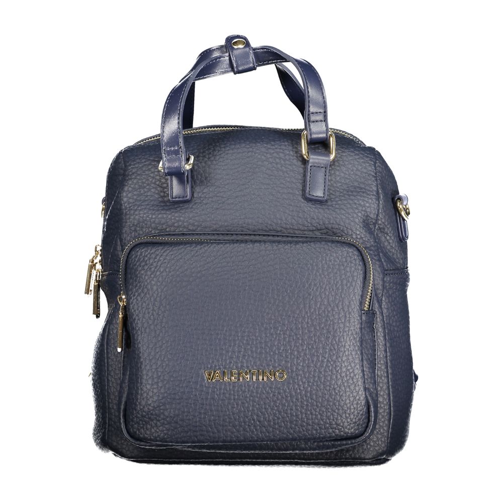 Alt Tag: Mario Valentino Blue Polyethylene Women Backpack with elegant design, perfect for versatile and chic fashion lovers.