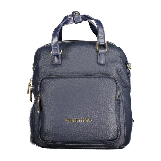 Alt Tag: Mario Valentino Blue Polyethylene Women Backpack with elegant design, perfect for versatile and chic fashion lovers.
